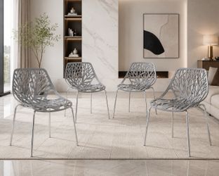 Gray Silver Restaurant Hotel Chairs $50