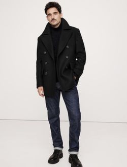 Banana Republic Italian melton peacoat Small
