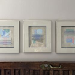 C. Dunlap - Listed Artist Mixed Media Painting Trio - Jazz I, Jazz II, Jazz III