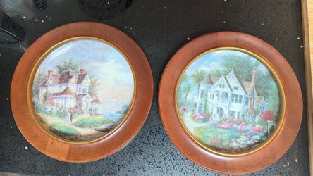 Victorian wall home decor plates