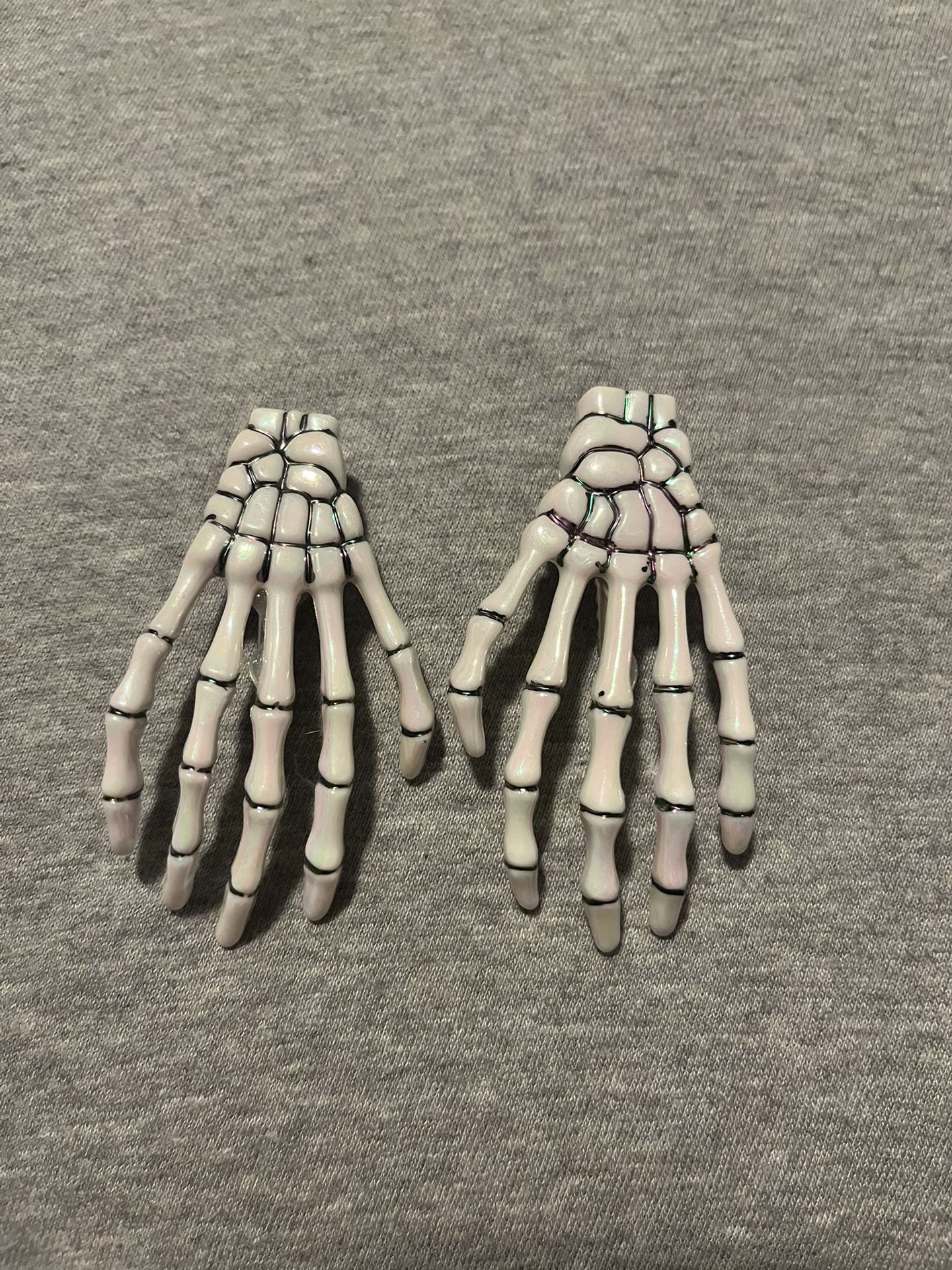 Skeleton Hands Hair Clips