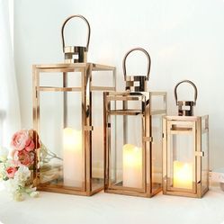 Rose Gold Lantern Set (3 sizes)