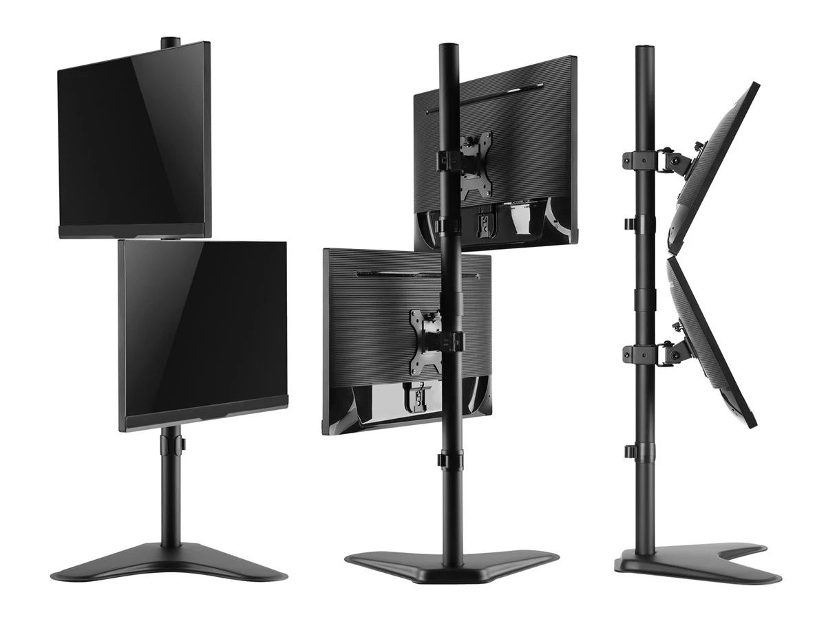 Monoprice Dual Monitor Articulating Free Standing Vertical Desk Mount V1