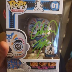 Gabriel Iglesias Fluffy Dia De Los Muertos Signed FUNKO POP