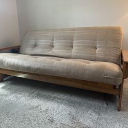 Kodiak Furniture Phoenix Futon/Sofa/Full Size Bed - Lightly Used with BROOKLYN BEDDING LATEX MATTRESS TOPPER