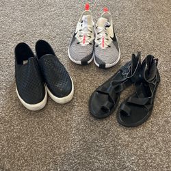 Nike Tennis Shoe, Steve Madden Black Shoe And Black sandals Size 7.5