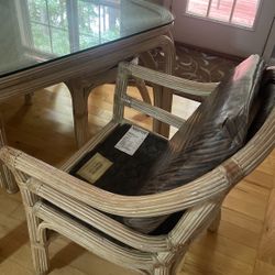 Henry Link Wicker Table and Chair