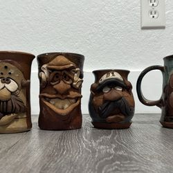 vintage ugly face mugs 