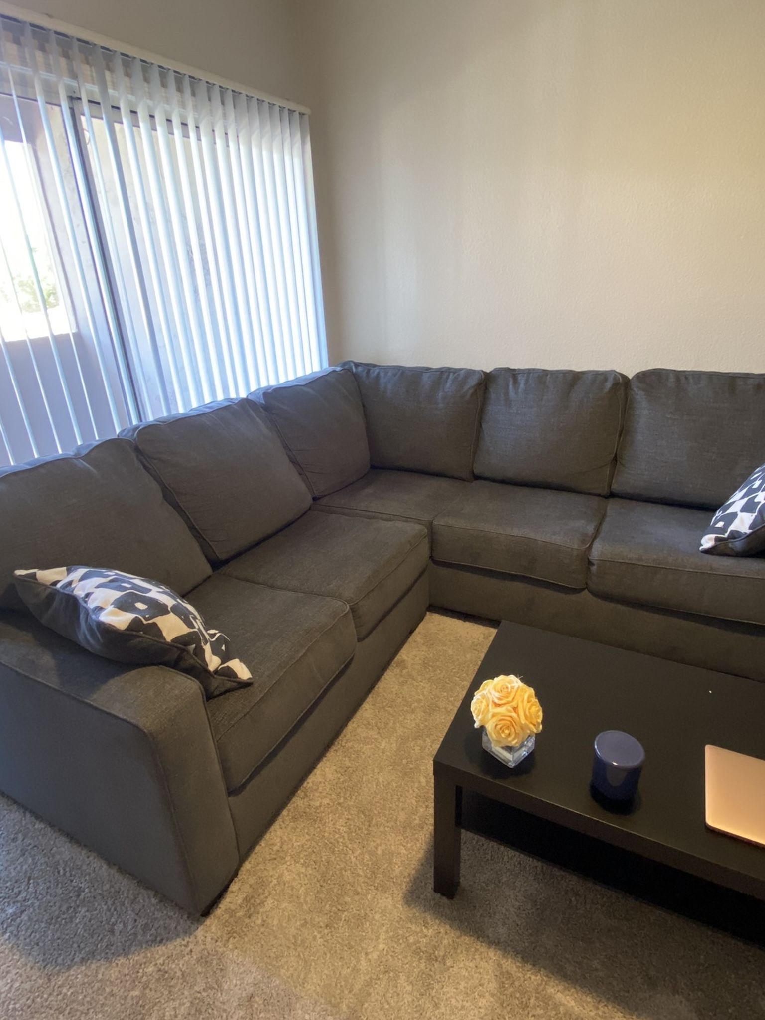 Comfortable Grey Sectional Couch