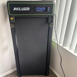 AKLUER Folding Walking Pad Treadmill w/ Remote & LED Display