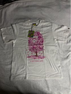 White cherry blossom bape tee