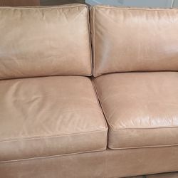 ~~~Crate And Barrel Leather Sofa~~~