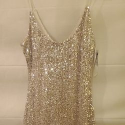 Gold Mini Women's Dress