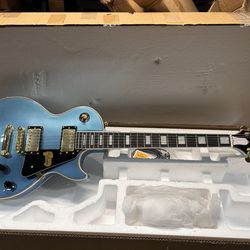Blue Sparkle Les Paul Style Electric Guitar Gold Hardware – Voltaxis / Custom Build