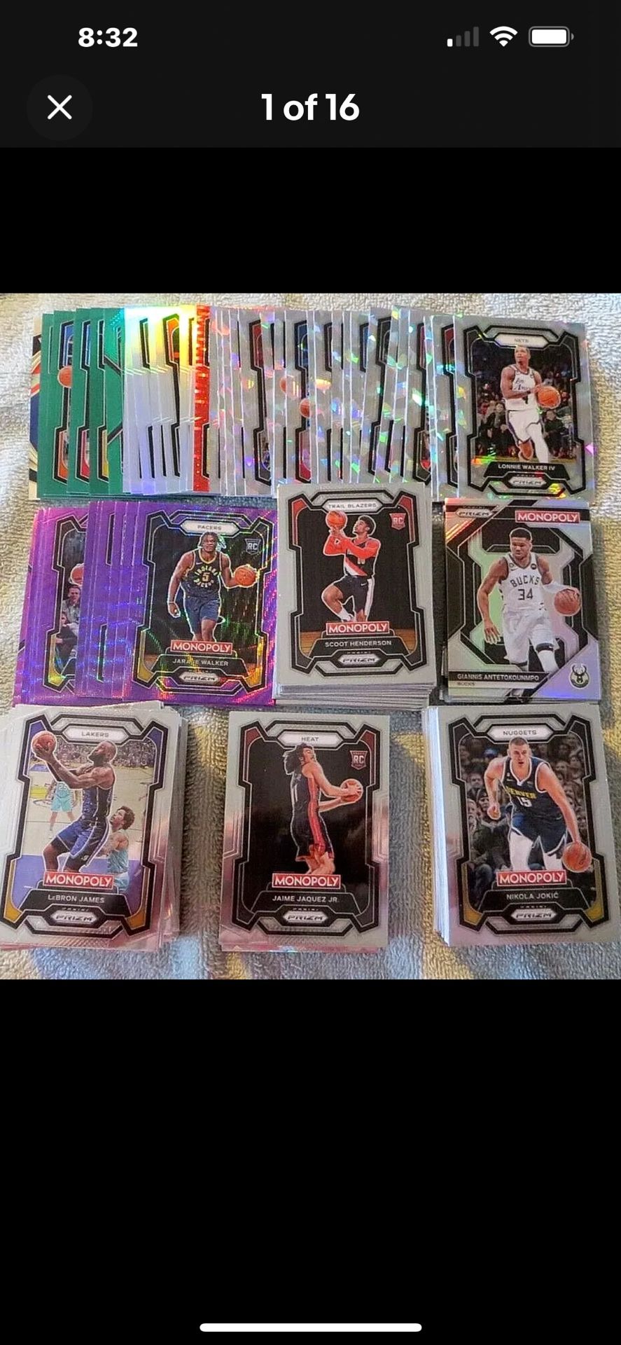 🔥HUGE PANINI PRIZM MONOPOLY AND PRIZM NBA LOT🔥 (200+)