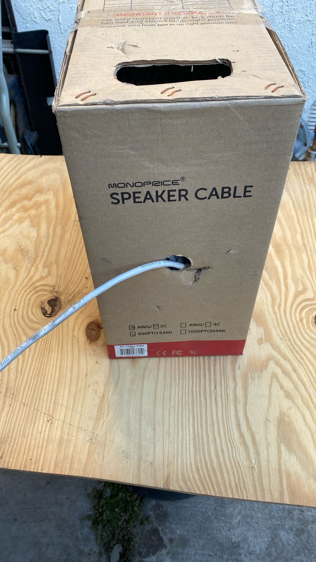Speaker Cable By MonoPrice 14 Awg