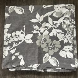 Threshold Gray/White Floral Shower Curtain