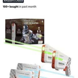 Sharper Image Tag Blaster Set – 4-Pack with Lights & Sounds, 110-ft Range, 7 Team Colors, Dual Firing Modes| Indoor & Outdoor Game for Kids Teens Adul