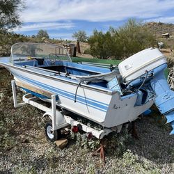 16 ft Aluminum Boat With Trailer