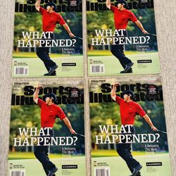 Tiger Woods Sports Illustrated Magazines ( 4 ) In Mint Condition 
