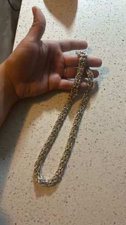 18in Byzantine thick 925 chain obo