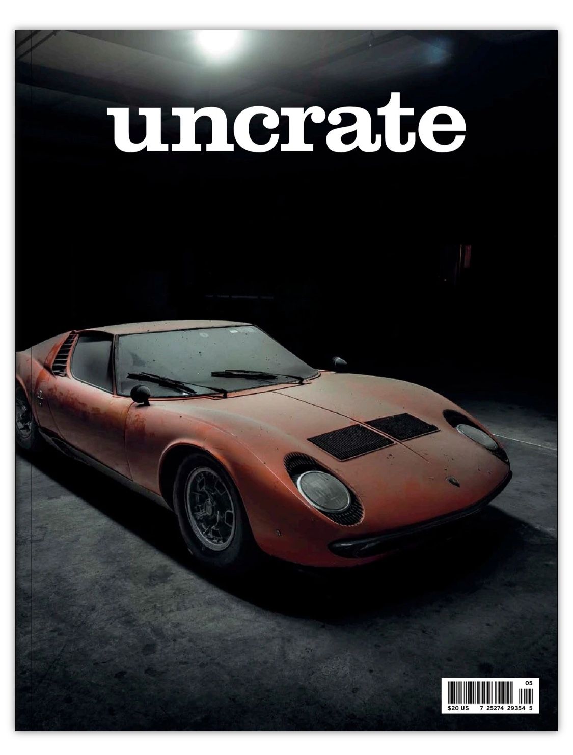 UNCRATE Magazine Coffee Table Car Book RARE Lamborghini Miura Ferrari Brochure