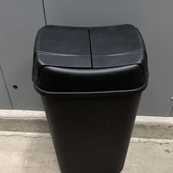 13.3gal Pivot Lid Waste Can Black - Brightroom™: Kitchen Trash Can, Swing Lid 8$ cash