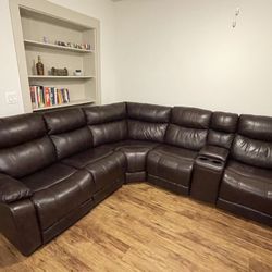 Brown Leather Couch