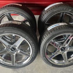 New 94-04 Mustang SVE Saleen Style Rims And Tires 18 Inch 