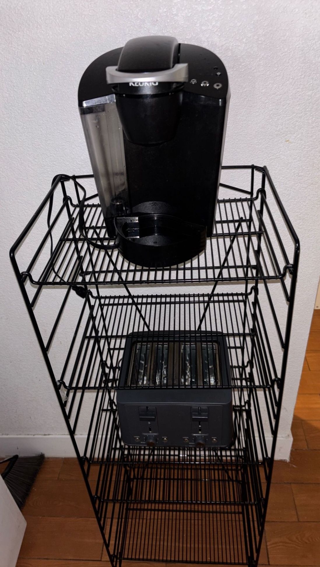 Black Kitchen Rack With 6 Shelves
