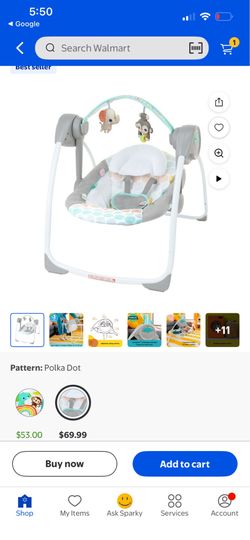 Bright stars portable baby swing