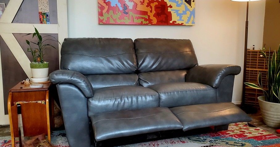 La-z-boy Reclining Leather Loveseat