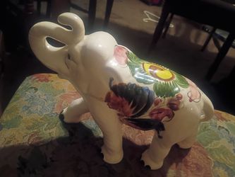 Vintage hand painted elephant