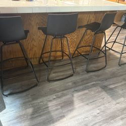 4 Barstool Height Chairs 