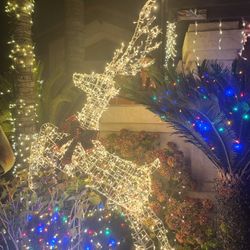 Leaping Deer Warm White Indoor/Outdoor Decoration