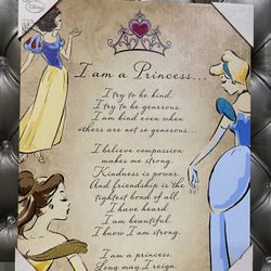 Disney Portrait Art Wall “I am Princess Oath..” 16x20
