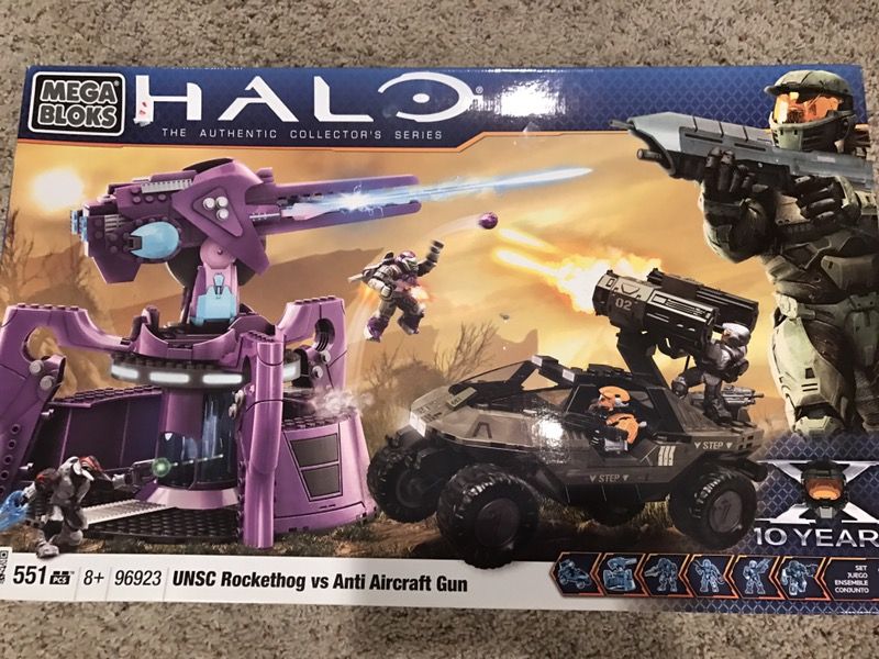 HALO mega bloks UNSC Rockethog vs Anti Aircraft Gun