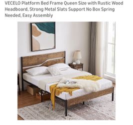 Bedframe And Casper Mattress