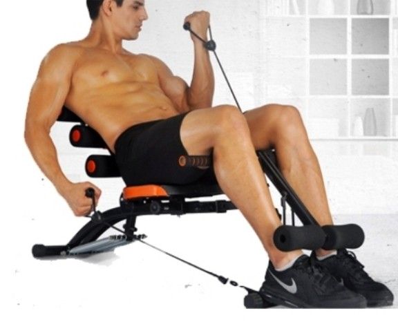 Bigzzia Ab Machine, Ab Workout Equipment for Home Gym, Foldable Abdominal Trainer Men Women Fitness Exercise Equipment