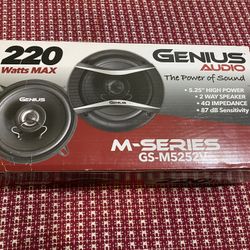 New Genius Audio 5.25” Coaxial Car Audio Speakers 