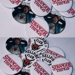 Stranger Things Custom Buttons 