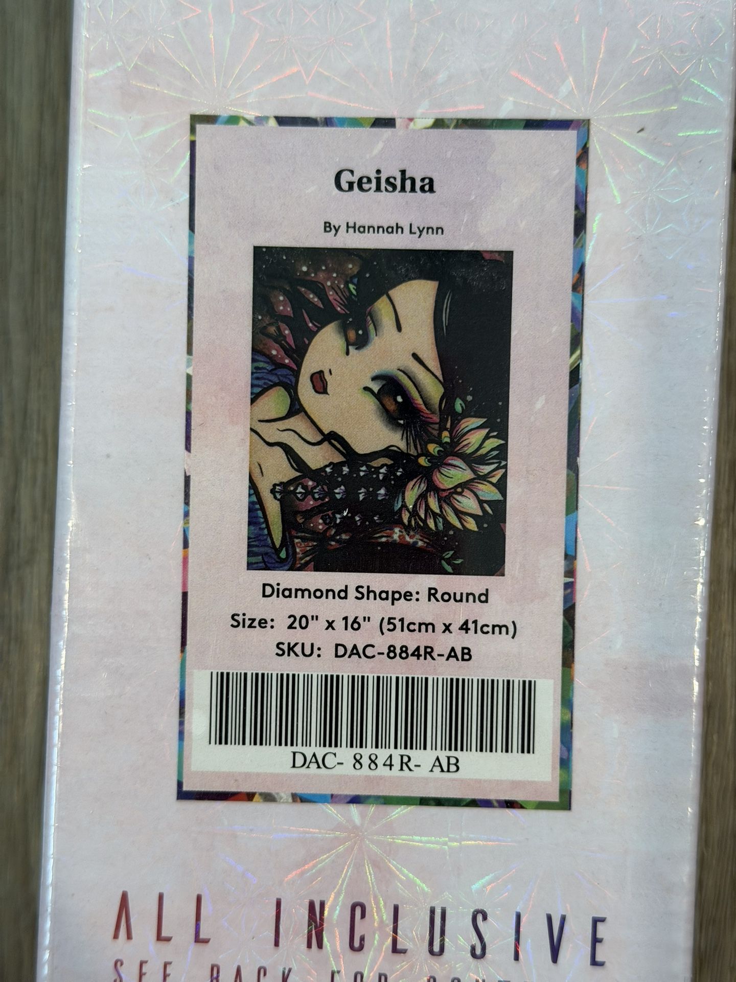 Diamond Art Club DAC Geisha By Hannah Lynn Diamond Painting NEW RETIRED RARE