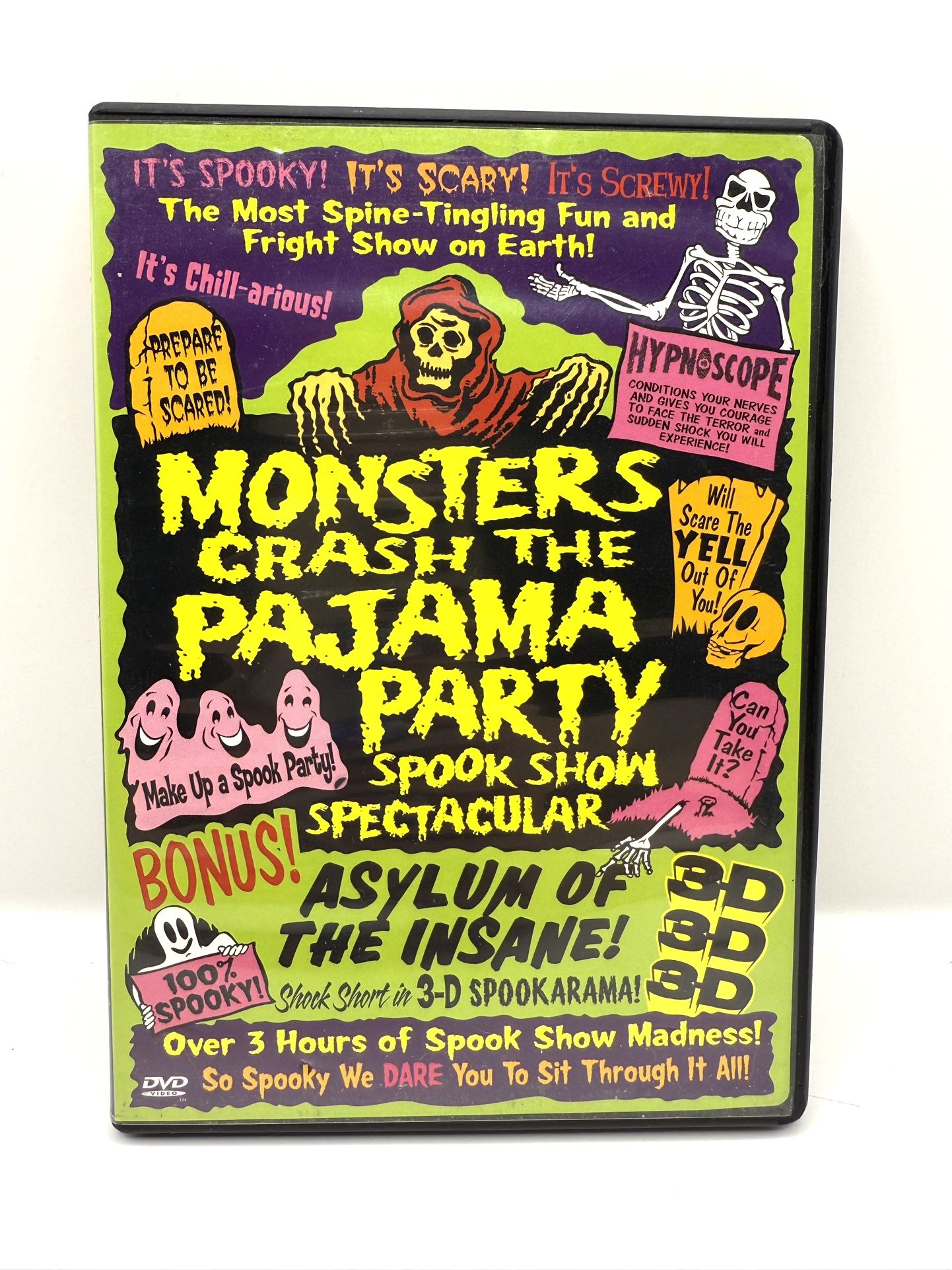 Rare "Monsters Crash the Pajama Party: Spook Show Spectacular" DVD (2001)
