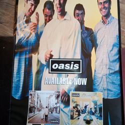 Subway Size Authentic 90's Promo Poster OASIS 