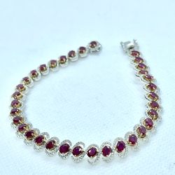Ruby diamond bracelet