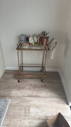 Copper Bar Cart