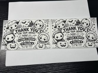 Halloween Horror Thank You Order Labels