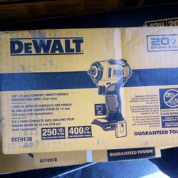 DEWALT 20-volt Max Variable Brushless 3/8-in square Drive Cordless Impact Wrench (Bare Tool)