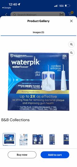 Waterpik Cordless Enhance 3000 + Ultra Plus Water Flosser Combo | Electric Dental Irrigator Set with Multiple Tips, Adjustable Pressure, Portable & Co