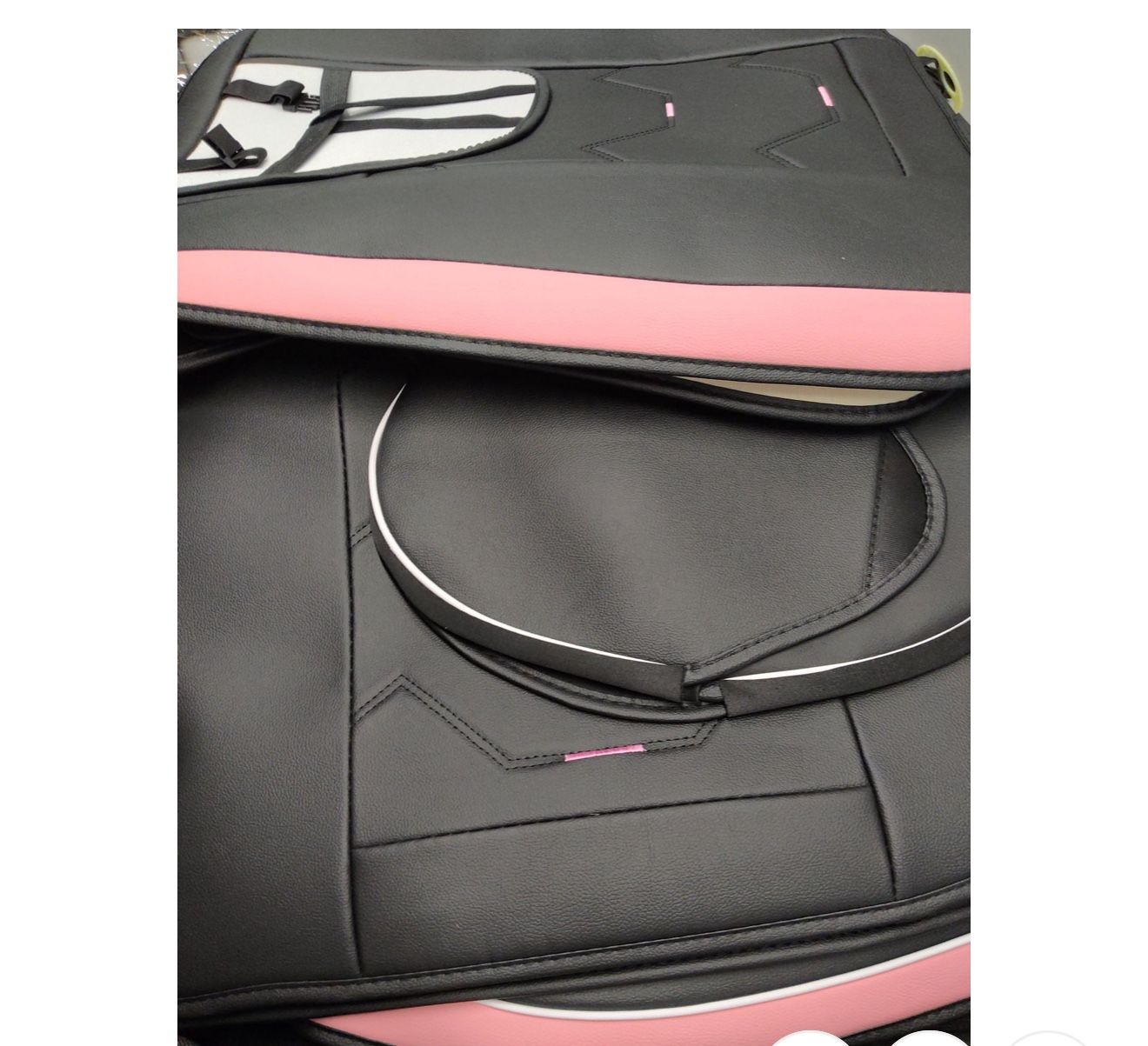 otoez Pink Car Seat Covers Full Set Universal Leather Seat Cover 5 Seat Automotive Seat